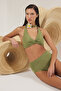 Yeşil Büzgülü Üçgen Kaplı Bikini Üstü TBESS25BU00050