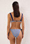 Çizgili Renk Bloklu Regular Normal Bel Bikini Altı TBESS25BA00050 - 5