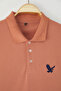 Dusty Rose Regular Fit Eagle Embroidery Detail Polo Neck T-shirt TMNSS25PO00017 - 3