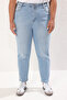 Light Blue High Waist Comfort/Medium Stretch Mom Fit Plus Size Jeans Tbbss25Cj00004 - 5