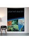 Planet Earth Wall Covering Wall Carpet First Quality Satin Fabric Poster - 2
