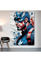 Captain America Wall Cloth Wall Tapestry First Quality Satin Fabric Poster - 2