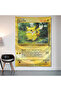 Pikachu Pokemon Card Wall Cloth Wall Tapestry First Quality Satin Fabric Poster - 2