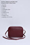 Burgundy Shk22 Single Zipper Front Pocket Adjustable Cross Strap Women's Mini Urban Shoulder Bag L:16 E:20 - 3
