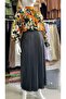 pleated leather-look skirt suitable for modest wear - 2