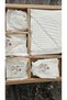 Baby Girl Cotton Muslin Fabric with Flower Embroidery 10Pcs Hospital Release - 3