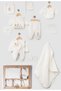 Baby Girl Cotton Muslin Fabric with Flower Embroidery 10Pcs Hospital Release