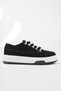 Carina Thick Sole Linen Fabric Lace-Up Women's Casual Sneaker Sports Shoes - 3