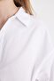Oversize Wide Fit Basic Plain Oxford Long Sleeve Shirt Z4893Az24Au - 6
