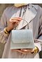 Women's Silver Evening Dress Chain Strap Handbag - 7