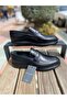 14217 Men's 100% Leather Black Casual Shoes