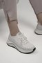 MAXINE GUJA IMPORTED SPECIAL SERIES STONE DETAIL KNITTED WOMEN'S SPORTS SHOES WHITE - 5