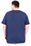 Mode XL Large Size Men's T-Shirt Crew Neck Statue U25027 Indigo - 2