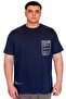 Mode XL Large Size Men's T-Shirt Crew Neck Faultless with Print U25011 Indigo