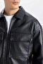 Water Repellent Jacket Coats Oversize Wide Fit Shirt Collar with Zipper Pockets Y4461Az25Sp - 5