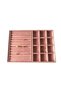 Domestic Production Berlin Model Suede Pink Hot Dog-Compartment Drawer Jewelry Display Stand - 5