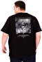 Mode XL Large Size Men's T-Shirt Crew Neck Gorgeous U25022 Black - 4