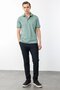 Men's Polo Neck Mercerized T-Shirt Green - 4