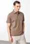 Men's Polo Neck Mercerized T-Shirt A.Brown - 2