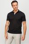 Men's Polo Neck And Sleeve Knitwear T-shirt Black