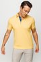 Men's Polo Neck Collar And Sleeve Knitwear T-shirt Yellow
