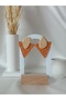 Metallic Orange Color Bohemian & Ethnic Earrings Polymer Clay Textured Earrings - 6