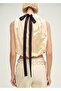 Wrinkled Fabric Balloon Look Blouse - 4