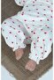 100% Cotton 5-Piece Red Heart Ruffled Lora Hat Baby Hospital Discharge Set - 2