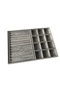 Domestic Production Berlin Model Suede Fabric Gray Color Hot Dog - Jewelry Display Stand with Compartment Inside Drawer - 3