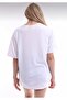 Unisex Cotton White Crew Neck Oversize T-shirt - 4