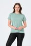 Clothing Oversize Crew Neck Short Sleeve T-Shirt Green - 2