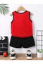 Los Angeles Printed 100% Cotton Straps Children's Top and Bottom Set - 2