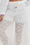Women's Trousers - Lacy Leaf Pattern Shalwar Trousers - 2140 - 3