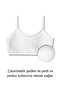 95% Cotton Girls' Lycra Combed Cotton Thin Straps Padded Training Bra Set of 6 / Half Tank Top - 3