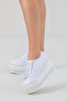 Stylish White Wedding Dress Shoes, Lace Embroidered Light Sole Quality Design