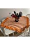Double Ruffled Gingham Patterned Tablecloth - 3