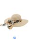 Wide Brim Luxury Straw Hat for Women (57-58 cm) (Contraction Rope Available Inside) (Diameter: 43cm)