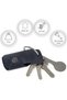 Ibiza Navy Blue Genuine Leather Unisex Keychain with Bottle Opener for Women and Men