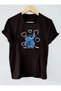 Printed Lilo Stitch Women's Unisex Oversize Crew Neck Printed T-Shirt White Black Gray Tshirt