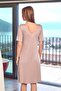 25511 Women's Mink Viscose Fabric Short Sleeve V-Neck Nightgown - 2