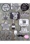 36 Year Old Women Men 15Pieces Silver Sparkle Slogans Birthday Party Speech Balloon - 3