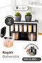 White Screen Printing Label 9-Piece Stand Self-Adhesive Spoon Spice Holder Set Black