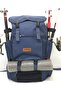 Rowan Fishing and Camping Bag with Thermal Bottom Compartment, Navy Blue Fishing Rod Fixing, Size 62*41*22 cm - 8