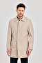 Men's Stone Classic Collar Standard Fit Trench Coat