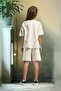 Girl's 2 Thread 100% Cotton Crew Neck T-Shirt Bermuda Set - 5