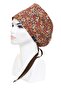 Standard Size Brown Crispy Flowers Patterned Surgical Bonnet Doctor Nurse Health Care Bonnet - 2