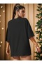 Letter Print Drop Shoulder T-Shirt, Casual Crew Neck Short Sleeve Oversized T-Shirt, Women's Clothing - 5
