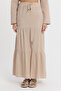 Women's Skirt - Muslin Slit Long Skirt - 2120