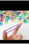 100 Pcs Colorful Extra Flexible Durable Child Mini Rubber Buckles - 2