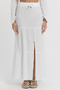 Women's Skirt - Muslin Slit Long Skirt - 2120